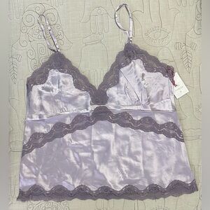 Gold Hawk Purple Haze Silk Lace Cami Top NWT Medium GH349